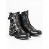 Dámske rockové kotníkové topánky na jeseň čierne NS08B