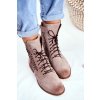 Hnedé dámske členkové topánky, kód produktu NJSK 2565