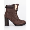 Hnedé dámske topánky na zimu Bello star Y801BR