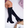 Čierne dámske členkové čižmy NJSK JW76