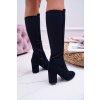 Čierne dámske členkové čižmy NJSK JW76