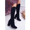 Čierne dámske členkové čižmy NJSK JW76