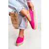 Ružové dámske espadrilky na plnej podrážke, kód produktu NJSK T341P