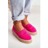 Ružové dámske espadrilky na plnej podrážke, kód produktu NJSK T341P
