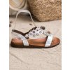 Sivé dámske sandále na plochej podrážke, jar/leto, kód produktu NJSK SK012W/S