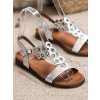 Sivé dámske sandále na plochej podrážke, jar/leto, kód produktu NJSK SK012W/S