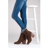 Hnedé topánky v štýle Boho ES-2381C / S3-18P (Veľkosť UK7 / EUR 40)