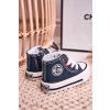 Detské tenisky vysoké se zipsom big star hh374189 tmavo modré / HH374189 NAVY (Veľkosť 19)