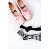 Šnerovací baleríny lu boo ružové / B12-26 PINK (Veľkosť 38)