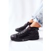 Čierne dámske tenisky Cross Jeans z eko kože s ponožkou pri členku, kód produktu II2R4021 BLK