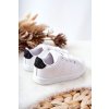 Detské tenisky bíle-cerné glossy / 804-A WHITE/BLACK (Veľkosť 25)