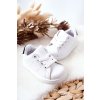 Detské tenisky bíle-cerné glossy / 804-A WHITE/BLACK (Veľkosť 25)