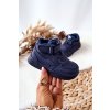 Detské zateplane vysoké členkové topánky tmavo modré clafi / GQ400 NAVY (Veľkosť 20)