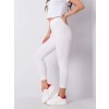 Biele dámske športové legíny na cvičenie, kód 232-LG-4005.12
