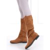 Dámske semišové čižmy hnedé, kód produktu ST-07P