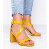 Žlté dámske sandále na podpätku, kód produktu S/901