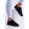 Dámske čierne tenisky na nízkom podpätku z textilu kód obuvi TE- CCC -01-JJ274064 BLACK : Naše topky dnes