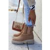 Módní semišové čižmy s střihem camel forget me / 30065 W. KAMEL (Veľkosť 38)