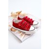 Detské tenisky na suchý zips červený bernie / 846-1/2/3 D RED (Veľkosť 34)