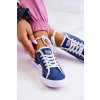 Dámske tmavo modré tenisky na nízkom podpätku z textilu kód obuvi TE- CCC -01-W274834 NAVY : Naše topky dnes (Veľkosť 37)