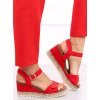 Červené dámske sandále na platforme, kód produktu YL93 RED