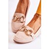 Dámske semišové mokasíny s zdobením béžove reality / 7377 BEIGE (Veľkosť 37)