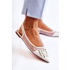 Dámské baleríny s cvočky Bíle Kinley (Veľkosť 36)