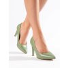 Zelené dámske lodičky na ihlovom podpätku Goodin kod CCC -1- GD-FL360A-L.GR (Veľkosť 36)