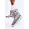 Dámske snehule  sivé kód obuvi KK274600 SZARE (Veľkosť 37)
