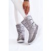 Dámske snehule  sivé kód obuvi KK274600 SZARE (Veľkosť 37)