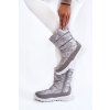 Dámske snehule  sivé kód obuvi KK274600 SZARE (Veľkosť 37)