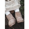 Detské teplé snehule semišové svetlo béžove gooby / 20213-E BEIGE (Veľkosť 28)