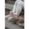 Detské teplé snehule semišové svetlo béžove gooby / 20213-E BEIGE (Veľkosť 28)