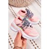 Ružové detské tenisky s leopardím vzorom, ekologická koža, kód produktu 800 PINK