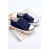 Detské tenisky na suchý zips námořnická modré bernie / 846-1/2/3 C NAVY (Veľkosť 34)