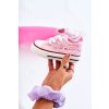 Detské tenisky s krajkou růžove roly-poly / 862-C PINK (Veľkosť 20)