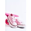 Detské tenisky s krajkou růžove roly-poly / 862-C PINK (Veľkosť 20)
