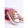 Detské tenisky šnurované rose gold wella / 876-C CHAMPAGNE (Veľkosť 25)