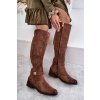Dámske hnedé kožené členkové čižmy na zips s rovnou podrážkou, kód produktu 23-10803 BEIGE