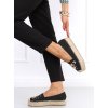 Čierne dámske espadrilky na rovnej podrážke, kód produktu H8-172
