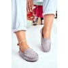 Dámske semišové mokasíny šedé morreno / 20PB26-2190 GREY (Veľkosť 36)