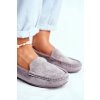 Dámske semišové mokasíny šedé morreno / 20PB26-2190 GREY (Veľkosť 36)