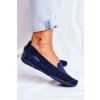 Dámske semišové mokasíny tmavo modré morreno / 20PB26-2190 NAVY (Veľkosť 36)