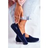 Dámske semišové mokasíny tmavo modré morreno / 20PB26-2190 NAVY (Veľkosť 36)