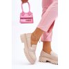 Dámske poltopánky  béžové kód obuvi LL274457 BEŻ (Veľkosť 38)
