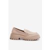 Dámske poltopánky  béžové kód obuvi LL274457 BEŻ (Veľkosť 38)