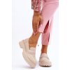 Dámske poltopánky  béžové kód obuvi LL274457 BEŻ (Veľkosť 38)