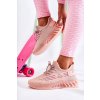 Ružové dámske športové tenisky s textilným svrškom a pružnou podrážkou, kód produktu LU-11 PINK