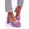 Dámske semišové Sandále na platforme fialove verda / ZY222 PURPLE (Veľkosť 36)
