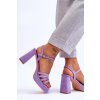 Dámske semišové Sandále na platforme fialove verda / ZY222 PURPLE (Veľkosť 36)